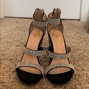 Windsor Sparkly Block Heel Pumps